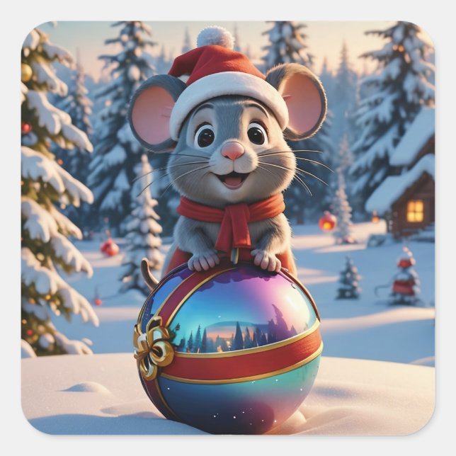 Christmas Mouse Stickers (Front)