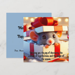 Christmas Mouse Surprise Gift Holiday Greetings