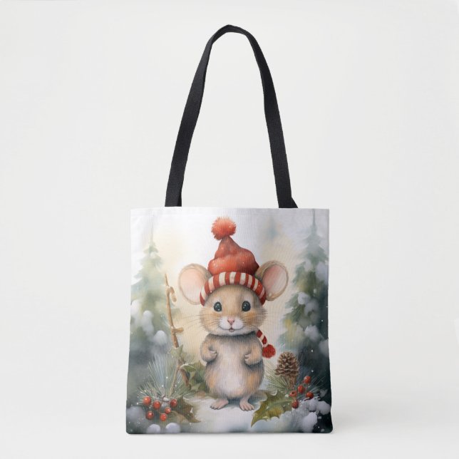 Christmas Mouse Tote Bag (Front)