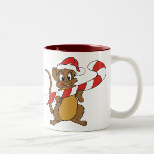 Christmas Mouse With A Candy Cane Mug