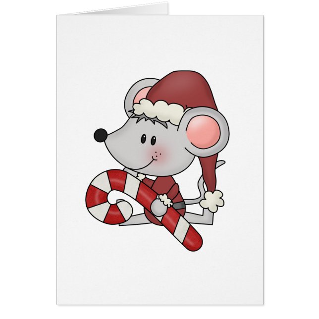 Christmas Mouse With Candy Cane (Front)