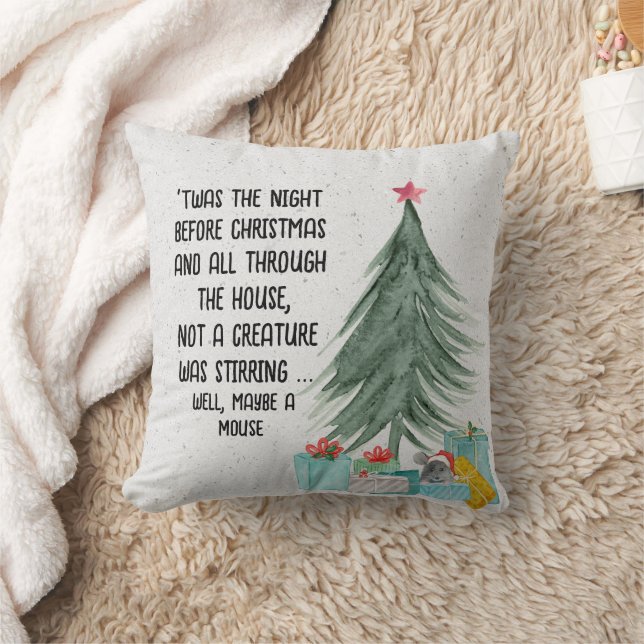 Christmas Mouse with Gifts Cushion (Blanket)