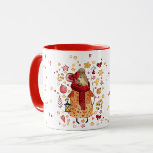 Christmas Mouse With Lantern Mug