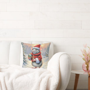 Christmas Mouse With Ornament Cushion
