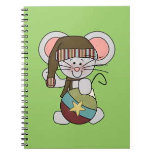 Christmas Mouse With Ornament Notebook