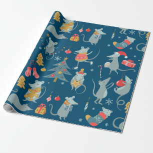 Christmas Mouse Wrapping Paper