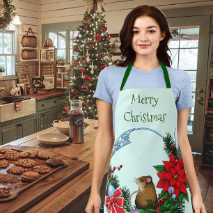 Christmas Mouse Wreath Apron