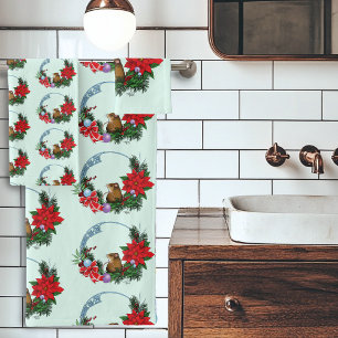 Christmas Mouse Wreath Bath Towel Set