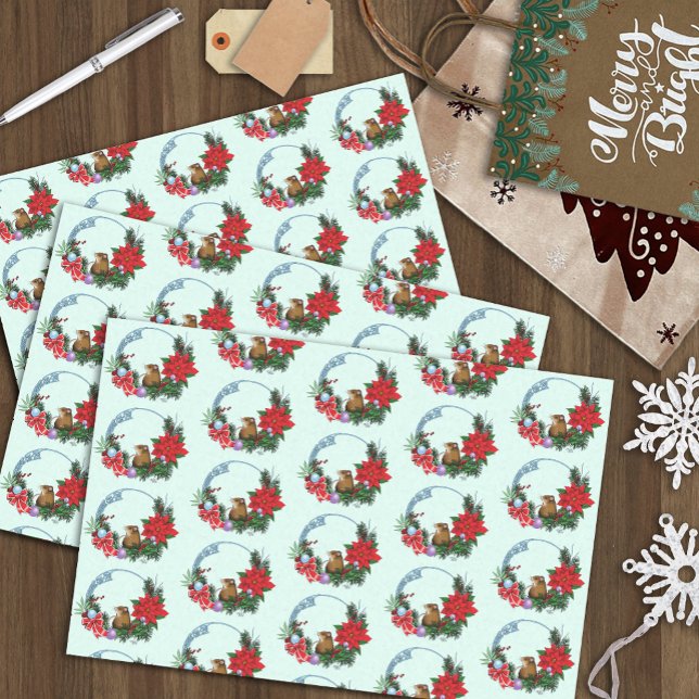 Christmas Mouse Wreath Tissue Paper (Creator Uploaded)