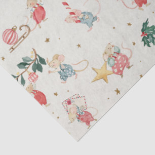 Christmas Mouse Xmas Holiday Mousekin Yule Winter  Tissue Paper