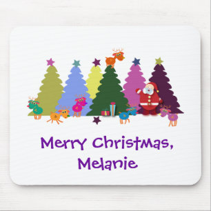 Christmas mousepad: Santa and his reindeers Mouse Mat