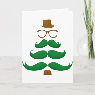 Christmas Moustache Tree Holiday Card