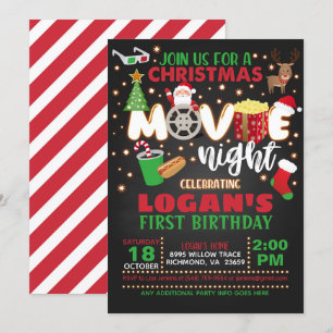Christmas Movie Birthday Invitation