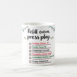 "Christmas Movie Checklist Mug – Cosy Holiday Wrap