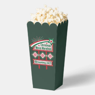 Christmas Movie Marathon Retro Marquee Festive Favour Box