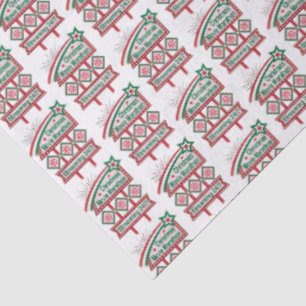 Christmas Movie Marathon Retro Marquee Festive Tissue Paper