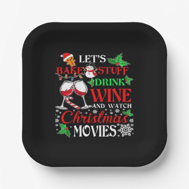 Christmas movie  paper plate (Front)