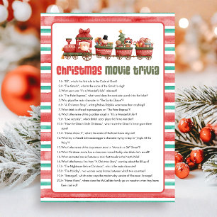 Christmas Movie Trivia  Game Holiday Card