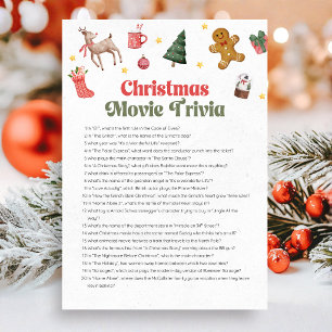Christmas Movie Trivia Game Holiday Card