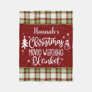 Christmas Movie Watching Fleece Blanket