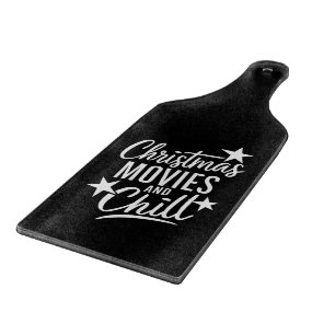 Christmas Movies And Chill Family Xmas Gift Cutting Board