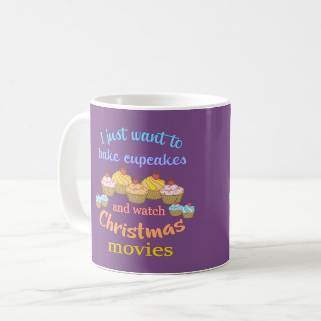 Christmas Movies and Cupcakes Coffee Mug (Front Left)