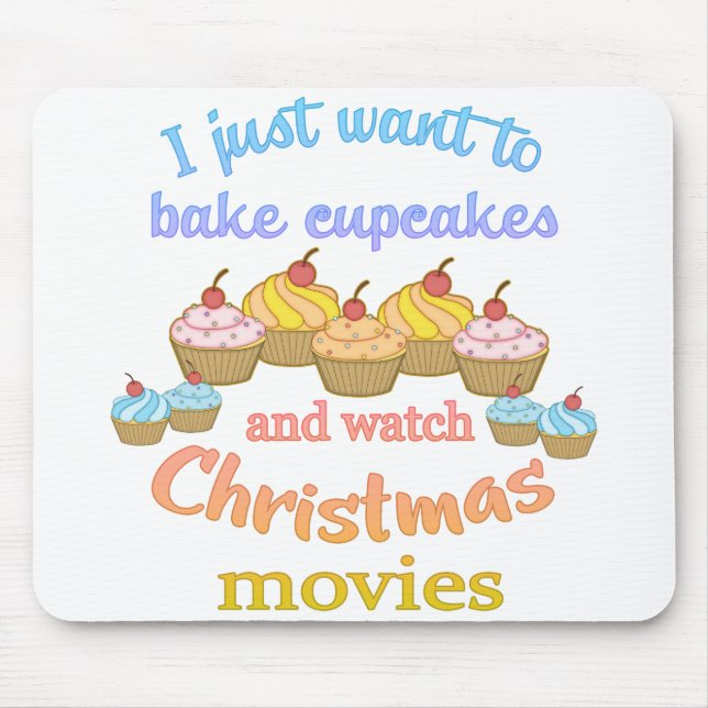 Christmas Movies and Cupcakes Mouse Mat (Front)