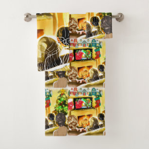 Christmas Movies Bath Towel Set