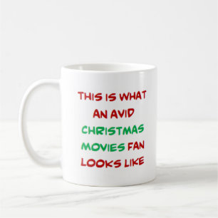 christmas movies fan, avid coffee mug