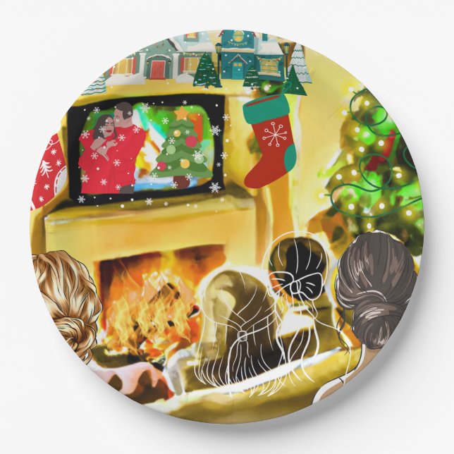 Christmas Movies Paper Plate (Front)