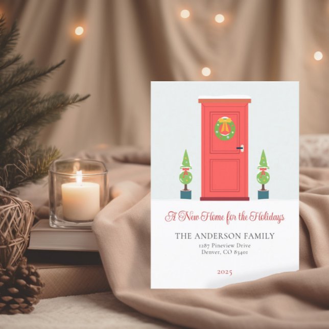 Christmas Moving Announcement New Home Postcard (Creator Uploaded)