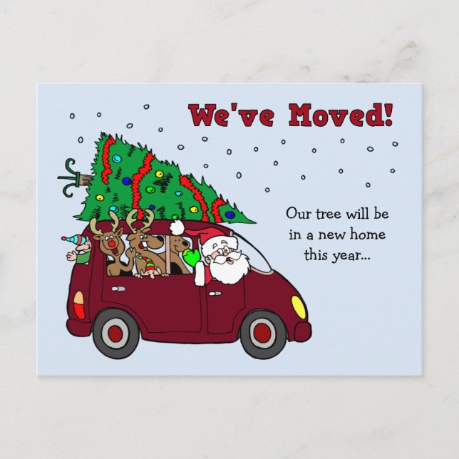 Christmas Moving Announcement postcards (Front)