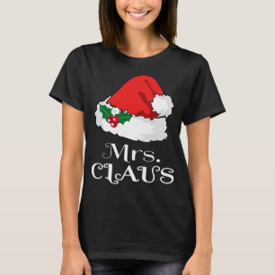 Christmas Mrs. Claus Matching Pajama Santa Hat X-m T-Shirt