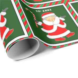 Christmas Mrs. Claus Wrapping Paper