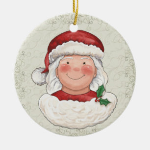Christmas Mrs. Santa Claus - SRF Ceramic Tree Decoration