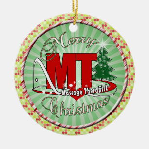 CHRISTMAS MT  Massage Therapist Ceramic Tree Decoration