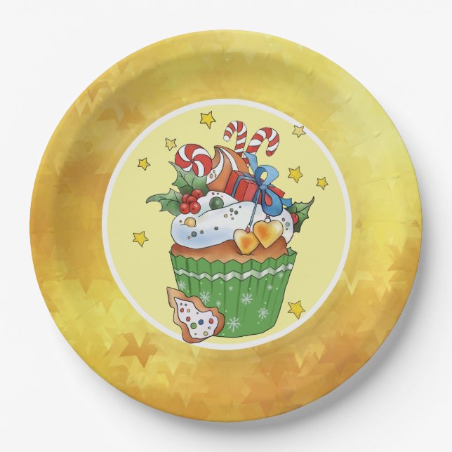 Christmas muffin paper plate (Front)