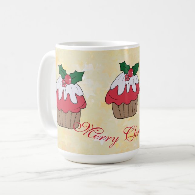 Christmas muffin serviette coffee mug (Front Left)