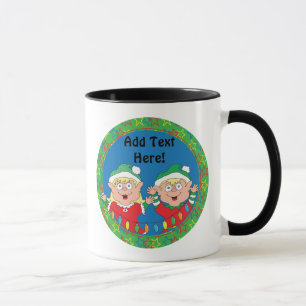Christmas Mug 11 oz. "Elves" Personalise