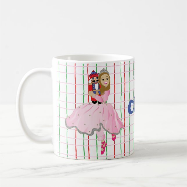 Christmas Mug 11 oz Nutcracker Lt Brwn Hair Ballet (Left)