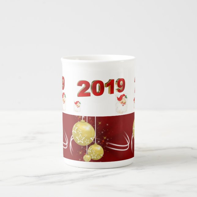 Christmas Mug, 2019 Bone China Mug (Front)