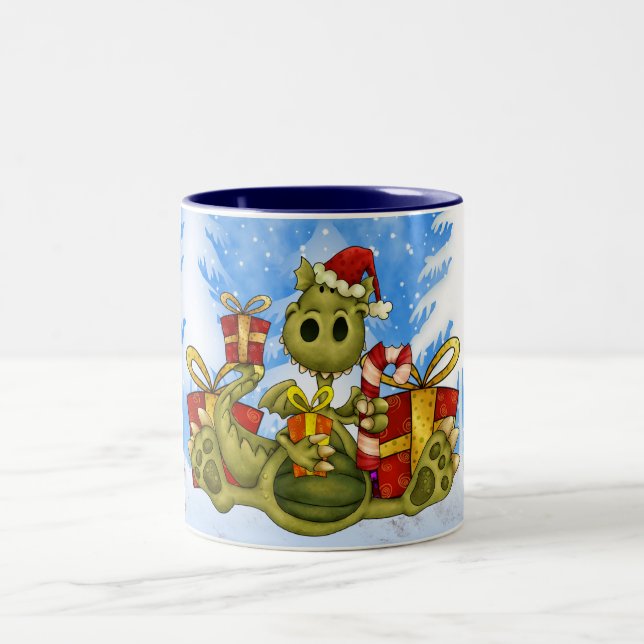 Christmas Mug - Cute Christmas Dragon (Center)