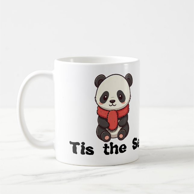 Christmas mug design with cute panda (Left)