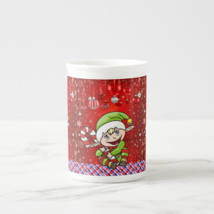 Christmas Mug, Elf Bone China Mug