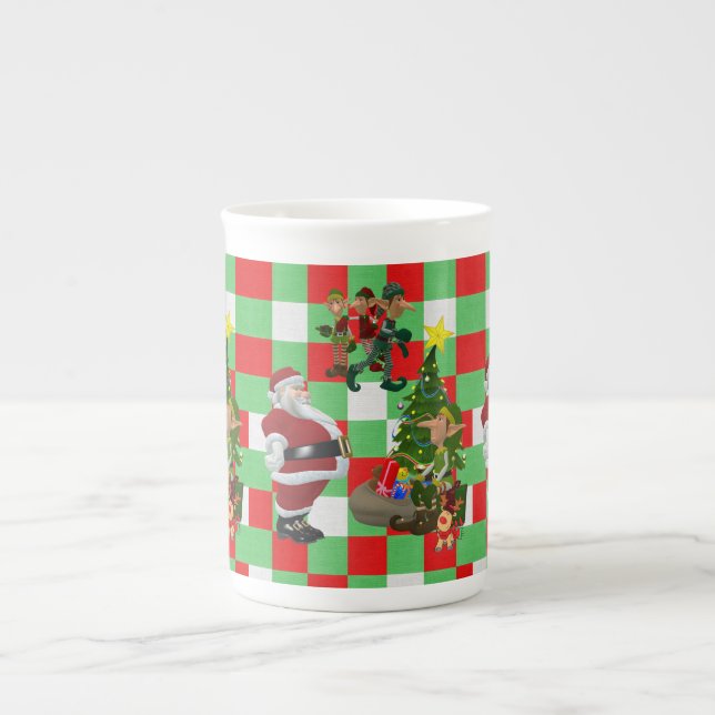 Christmas Mug, Elf, Merry Christmas Bone China Mug (Front)