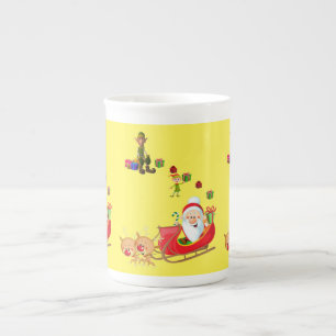 Christmas Mug, Elf, Merry Christmas Bone China Mug