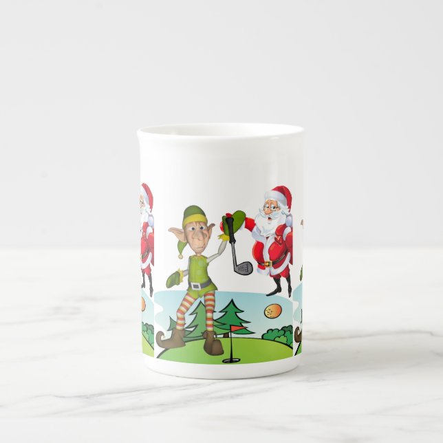 Christmas Mug, Elf, Merry Christmas Bone China Mug (Front)