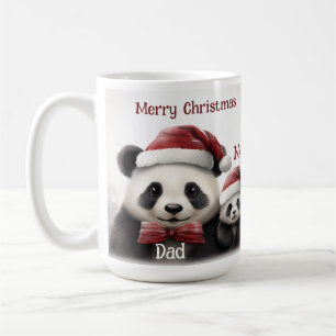 Christmas Mug for Kids – "Dad" & "Me" Panda Design