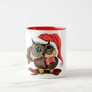 Christmas Mug Gift Baby Owl with Gifts