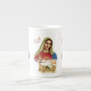 Christmas Mug, Jesus Christ, Merry Christmas Bone China Mug